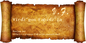Virágos Fabióla névjegykártya